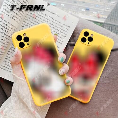 For iPhone 11 case Yellow soft TPU case for iPhone 6 6S 7 8 Plus XS Max 11 Pro Max case cute for iPhone SE 2020 case