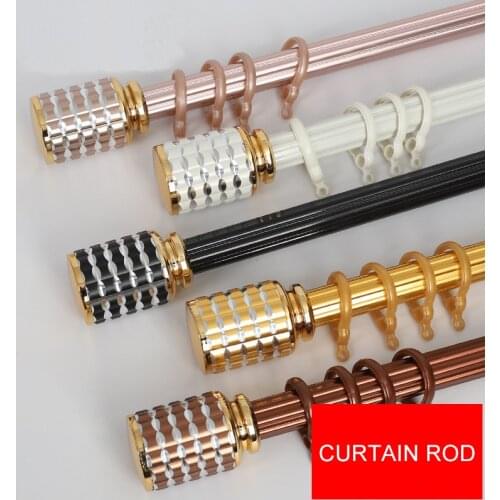 Black White Roman rods mute Europe curtain rods single and double rod curtain rods curtains track accessories