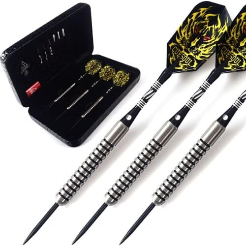 CUESOUL FIGHTING SOUL 25 Grams 90% Tungsten Steel Tip Darts Set With Shaft Black Case Yellow Flight