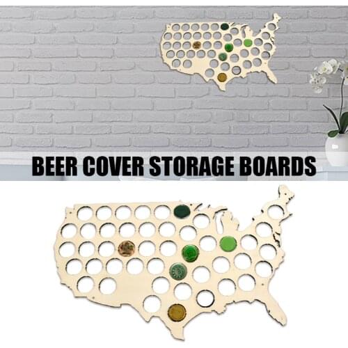 Beer Bottle Cap Holder Dads Beer Caps Storage Rack Wood Beer Bottle Cap Collection Gift for Father Men Beer Lovers ALI88