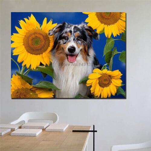 Sunflower Painting Rustic Posters And Animal Print Decorative Nordic Style Wall Art Pictures For Living Room Home Decoration
