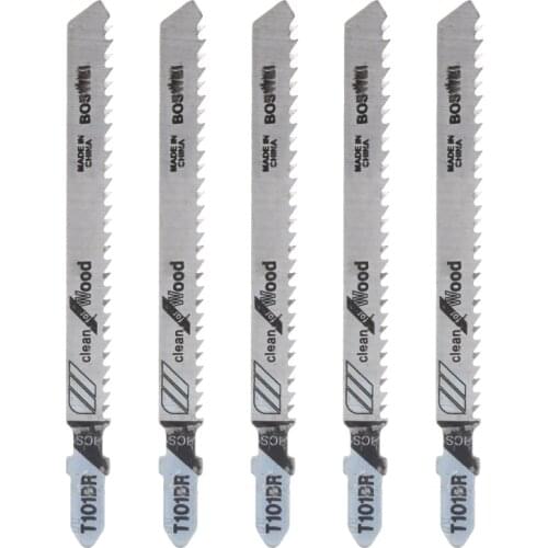 5Pcs/Set T101BR HCS 100mm Jigsaw Blades Clean for Wood Laminated Board Cutting