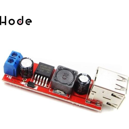 LM2596 DC 6V-40V To 5V 3A Double USB Charge DC-DC Step Down Converter Module For Vehicle Car Charger