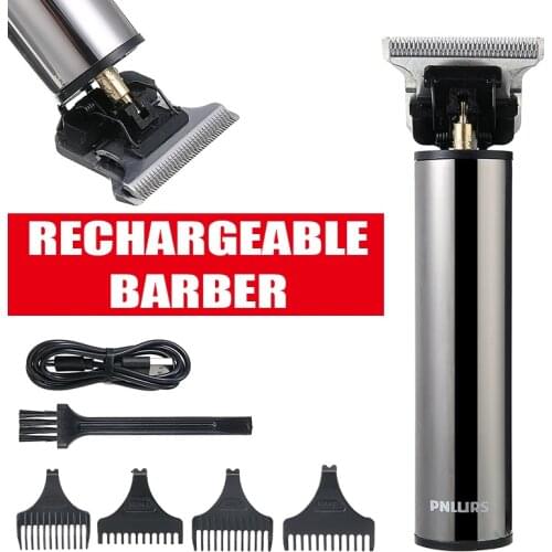 Mens Mini T-outliner Electric Clipper Shaver Haircut Men Cutter Hair Cutting Machine Hair Beard Trimmer Type-C Fast Charge