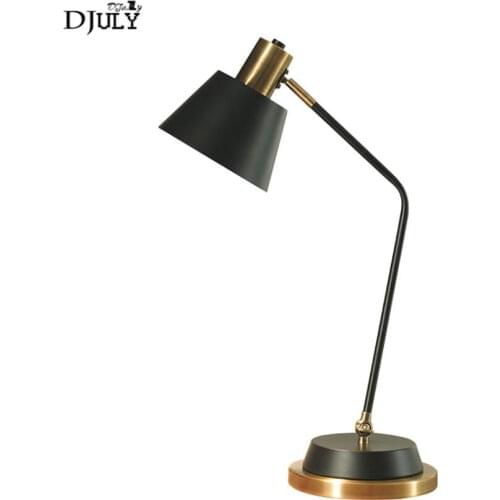 American retro design metal led desk lamp for living room study indoor lighting fixtures office reading table light loft decor