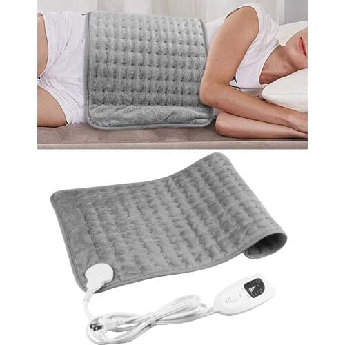 Washable Therapeutic Electric Heat Pad Heating Mat Soothing Muscle Tension Abdomen Waist Back Neck Pain Relief