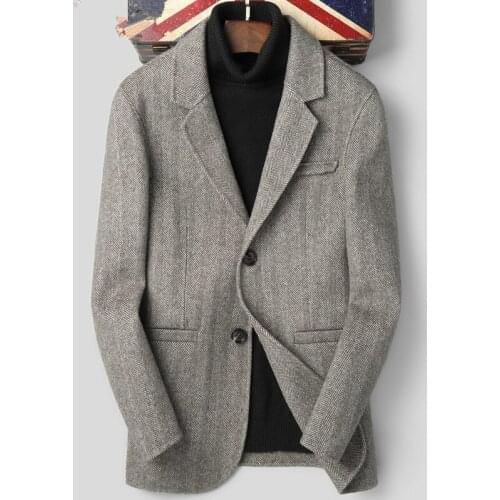 2019 Wool Coat Men Double-sided Autumn Jacket Mens Overcoat Coats and Jackets Blazer Abrigo Hombre LSY088197 KJ2250