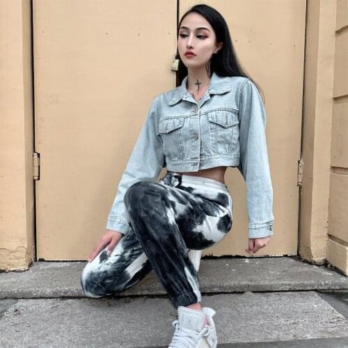 Neon Tie Dye Track Pants Joggers High Waist Long Baggy Pants Women Sweatpants Loose Trousers Autumn Winter Streetwear Clothes
