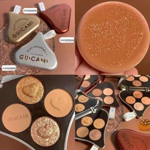 Beauty Glazed Eyeshadow Palette Chocolate co-branded four-colo matte Eyeshadow Pigment Diamond Shimmer Glitter Shiny Makeup