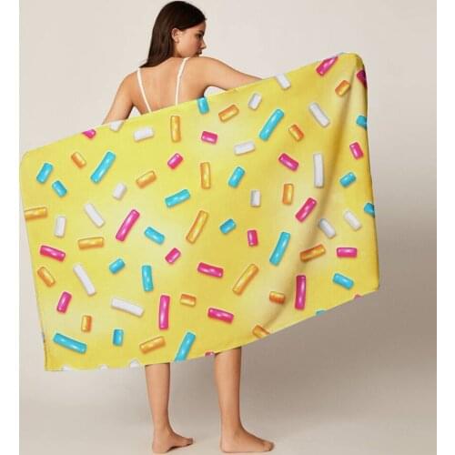 Doughnut Beach Towel Tapestry Picnic Mat Beach 70x140cm Blanket Bath Room For Decor Living Towels Home