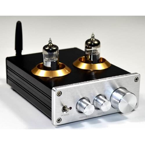 YJ-Fever HIFI preamplifier 6J5 preamplifier Bluetooth 5.0 Bluetooth 4.2 tone board, size: 133*89*22MM, power supply: DC12V2A