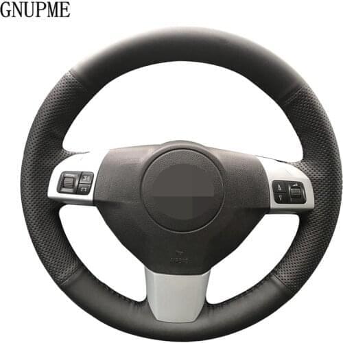 DIY Car Steering Wheel Cover Non-Slip Black Artificial Leather For Opel Astra (H) 2004-2009 Zaflra (B) Signum 2005 Vectra (C)