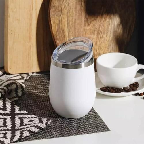 355ml Stainless Steel Vacuum Flask Thermos Cup Cute Double Eggshell Cup Vacuum Flasks Travel Coffee Mug Creative Red Wine Glass