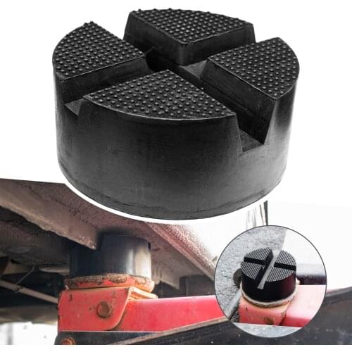 Universal Cross Slotted Floor Jack Rubber Pad Frame Rail Adapter Guard Pinch Weld Side Disk Lifting For BMW VW Toyota Nissan Kia