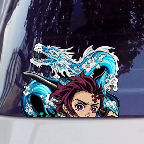 Anime Character For Demon Slayer Waterproof Reflective Car Sticker
