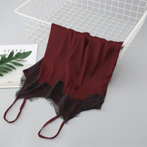 WWENN Spaghetti Strap Top Women Halter Lace Basic White Cami Sleeveless Satin Silk Tank Plus Size Tops WomenS Summer Camisole