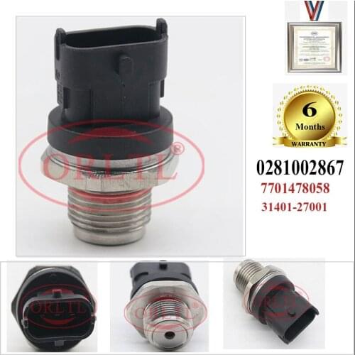 0281002867 DIESEL Common Rail Fuel High Pressure Sensor For 7701478058 31401-27001 3140127001
