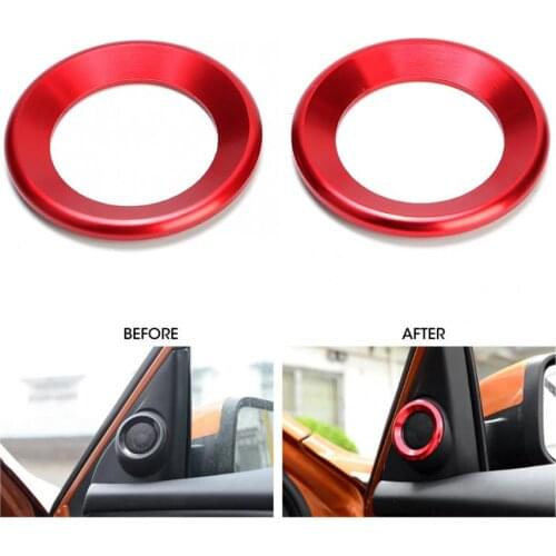 2pcs Loudspeaker Circle Trim Audio Speaker Decorative Ring Fit for Honda Civic 10th automobiles style accessories