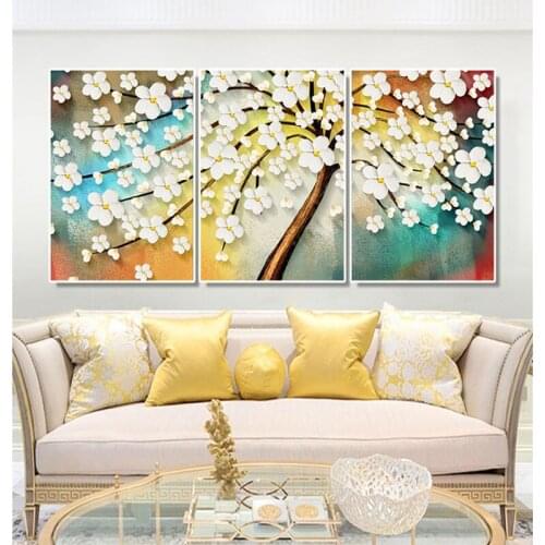 3 pieces 5d diamond painting Fortune Tree Diy cross stitch diamond embroidery rhinestone Flowers diamond mosaic puzzleZP-3884