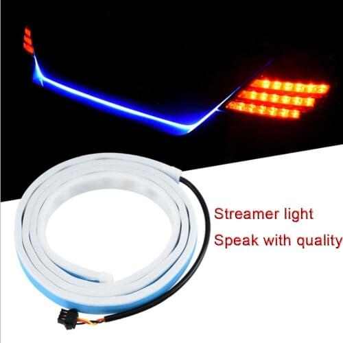 Auto Car trunk light LED colorful flowing water trunk colorful streamer marquee tail box decorative lights