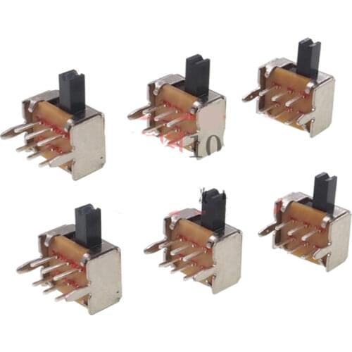 Free shipping 20PCS SK22D07 toggle switch 2P2T 6PINS slide switches Pull ON/OFF handle length 4mm good quanlity
