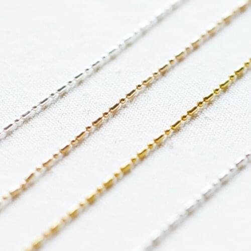 5m/lot Dia 1.5mm Ball Jewelry Chains Bulk Findings Iron Metal Kc Gold Silver Color Necklace Chain Lot For DIY Jewelry Supplies