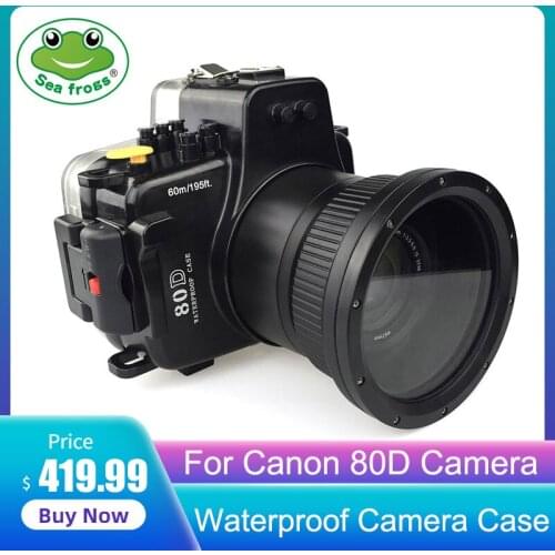 For Canon 80D Digital Camera Diving Case Underwater Waterproof Housing Case Transparent Waterproof Cover