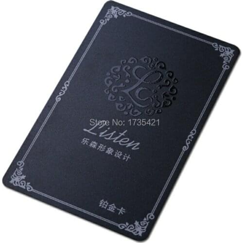 Black RFID Unique Custom Printing PVC Transparent Luxury Plastic Business Card with Own Logo