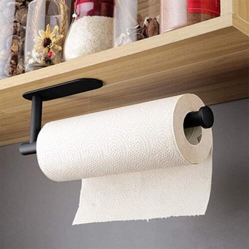 Punch Free Toilet Paper Holder kitchen tissue roll holder stand Stainless Steel cabinet Self Adhesive Tissue Stand Towel Holders