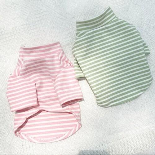Dog T-Shirt Sweater Autumn Winter Clothes Stripe Shirt Cotton Soft Pullover Coat Jacket for Small Dogs Pet Puppy Cats Sweatshirt