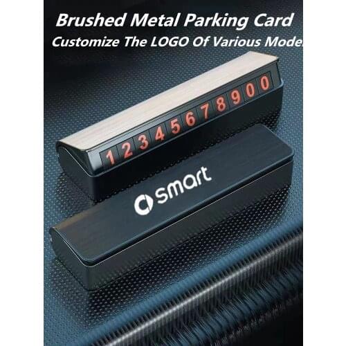 Car Temporary Parking Card Magnetic Hide Phone Number Card Plate Parking Card For Smart 451 Smart EQ Fortow Forfour forstars