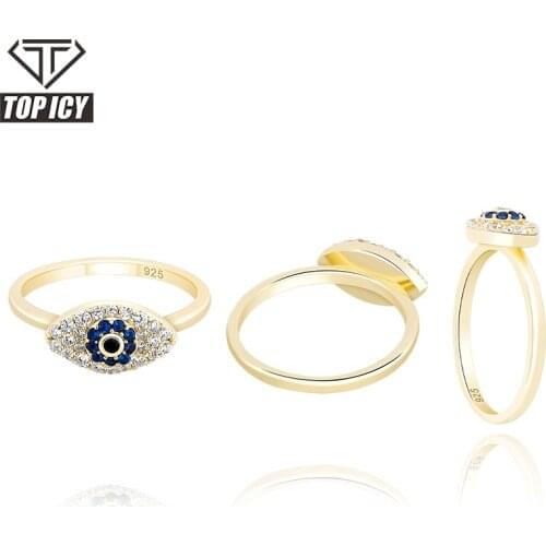 2021 New Arrival thin circle Jewellery set 6 Times 14k Gold Plated 925 Silver Ring AAA+ Cubic Zircon Prong Setting Rings Jewelry