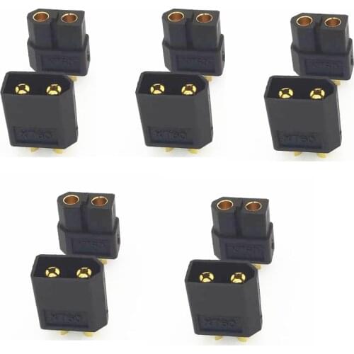 5Pairs XT60 Color Black Yellow Male & Female Bullet Connector Plug for iMax b6 balance charger Accessory RC Lipo/Ni-CD Battery