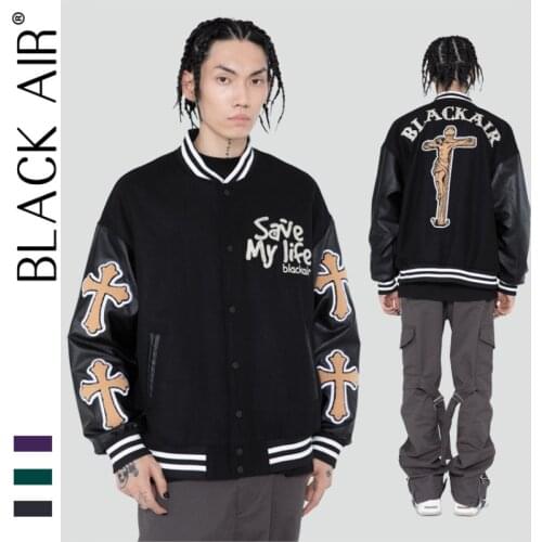 MADEEXTREME colour block jackets for men PU sleeve mens fashion clothing trends Punk Style retro clothes bomber jacket L302