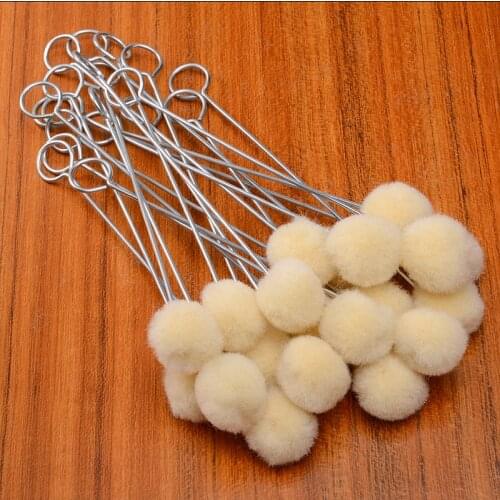 20pcs 12.5cm DIY Leathercraft Wool Leather Dye Dauber Finish Applicator Tool Set Leather Craft Dye Wool Ball Brush Kit Tools