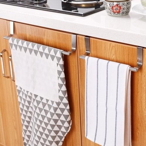 Stainless Steel Bathroom Towel Stand Rack Kitchen Cupboard Hanger Cabinet Over Door Chest Hanging Sundries Storage Shelf
