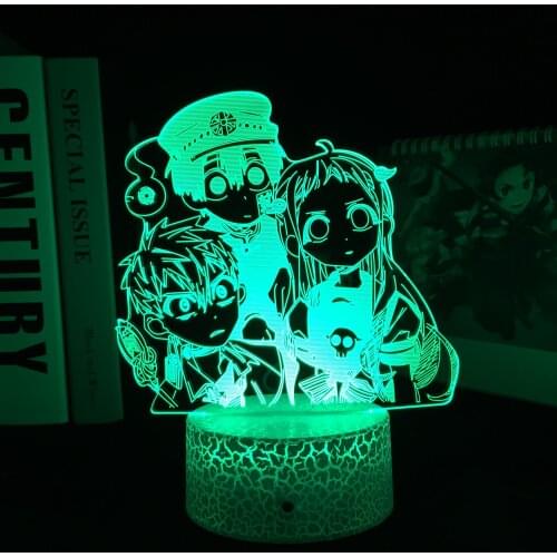 Dropship Anime Toilet Bound Hanako Kun LED Colorful Night Light Manga Hanako Gift Acrylic 3D Lamp for Bedroom Decor Nightlight