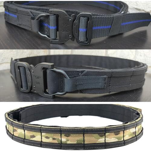 Multicam Tactical Belt Military Army Molle Airsoft Battle Belt Men CS Shooting Outdoor Training Hunting 1.5 Inch Fighter Belt