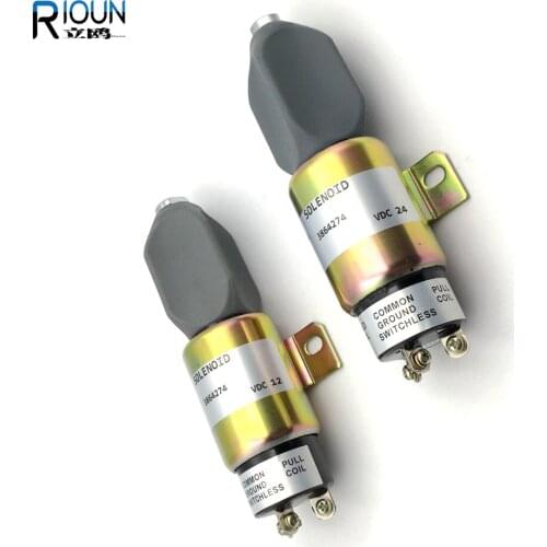 Diesel Engine Fuel Shutoff Stop Solenoid Fits Cummins OEM 3864274 1751-2467UIBIS5A SA-3766T 1700-2536 SA-3933-24