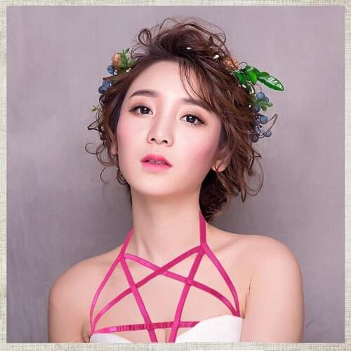 Bride Wedding Pentagram harness belt Shape Body Harness Fetish Wear Cage Bra 90s Erotic Body Cage Bondage Lingerie 8 Colors