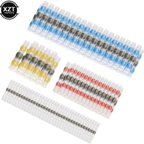 Heat Shrink Butt Crimp Terminals Waterproof Solder Wire Cable Splice Terminal Kit for Boat Automobile Motorcycle