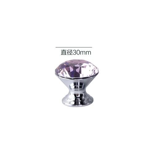 UNILOCKS 10Pcs/Lot Crystal Glass Door Knobs Handle Blue Drawer Kitchen + Screw Set