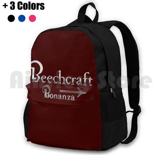 Bonanza Outdoor Hiking Backpack Waterproof Camping Travel Bonanza Piper Cessna Pilot Vintage Travel Holiday Vacation Club