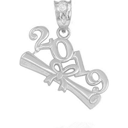 Double Nose Metal Craft School Class Anniversary Jewelry 2019 Diploma Graduation Bail Pendant For Necklaces Accessory Fashion