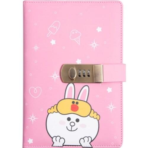 TATCAT A5 Size Lovely Lockable Diary Leather Locking Journal Writing Notebook (Pen Not Included) TPN174