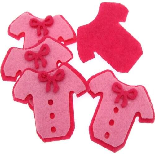 20pcs Nonwoven fabric Baby Cotta Applique Baby Shower Baptism Gender Reveal Party Decorations 4.8 x 5.2cm