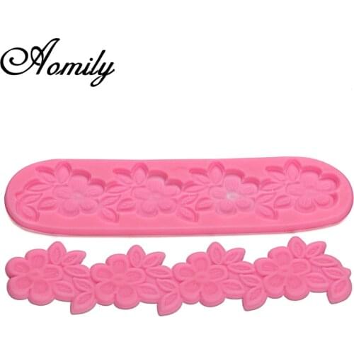 Aomily 3D Flower Cake Silicone Beautiful Flower DIY Fondant Mold Mousse Sugarcraft Icing Mat Pad Pastry Baking Cake Decorating