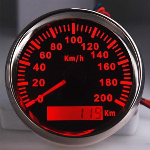 85mm Boat GPS Speedometer With Red Backlight GPS Antenna For Car Truck Motor Auto Marine 12V 24V