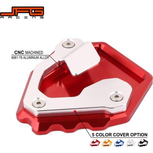 Motorcycle Aluminum Kickstand Foot Side Stand Extension Pad Support Plate For HONDA CRF1000L 2016-2018