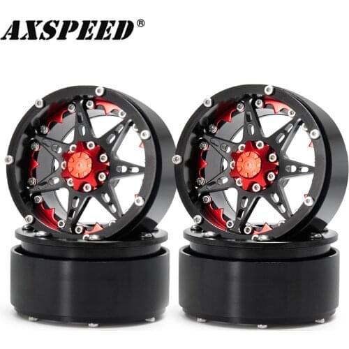 AXSPEED 2.2inch Beadlock Wheel Rims RC Car Wheel Hub for 1/10 RC Rock Crawler Axial Wraith 90018 D90 D110 TRX4 TRX6 Parts